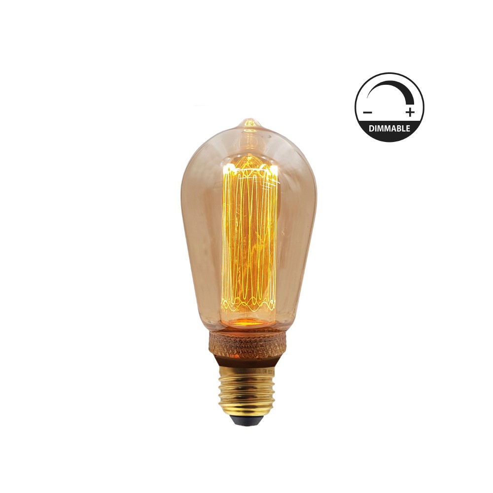 Ampoule décorative LED EDISON 125 filament droit