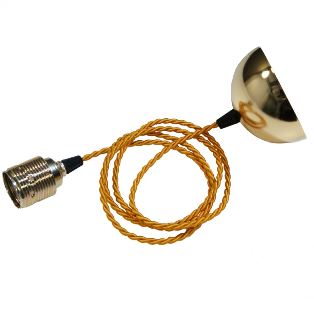Suspension dorée et câble corde